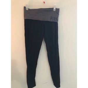 Pink black leggings